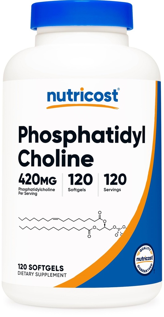 Nutricost Phosphatidylcholine (420mg) 120 Softgels - GMO-Free, Gluten-Free