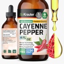 BIO KRAUTER カイエンペッパーエキス液 - 純粋なカプサイシンエキス - 消化器サポートのための液体カイエンペッパードロップ - 砂糖&アルコール無料4 Fl.Oz.