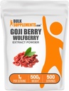 BulkSupplements.com Wolfberry Extract Powder -Goji Berries Supplement, Fruit Powder - Vegan & Gluten Free, 1g per Serving, 500g (1.1 lbs) (Pack of 1)