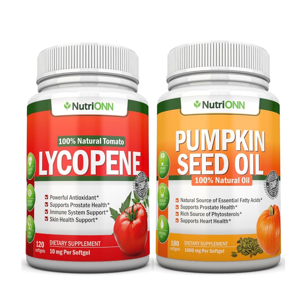 NutriONNのカボチャの種のオイルのSoftgels Lycopeneのカプセルのコンボ-前立腺及び尿の健康のための目標とされたサポート