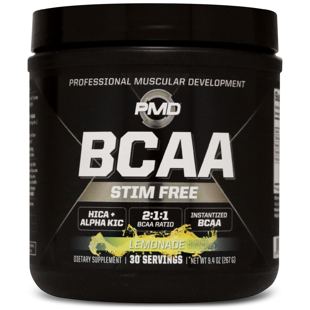 PMDスポーツBCAA Stim-Freeアミノ酸 - より良いワークアウト性能、強化された回復、毎日のエネルギー、筋肉ビルダー、および筋肉のスパーリング - BCAAパウダードリンクミックス - レモネード(30のサービング)