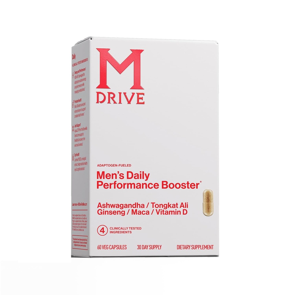 男性のためのMdrive人の毎日の性能の複雑なサポート補足-アッシュワガンダ、トンカトアリ、Ginseng、マカ及びビタミンD、60のカプセル、30日の供給