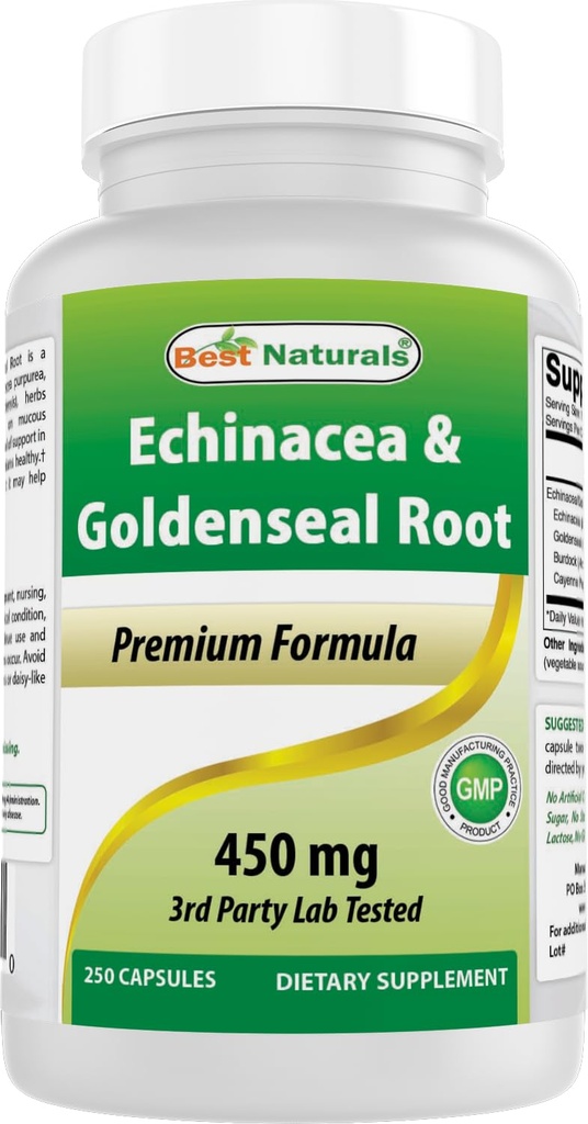 最高のNaturals EchinaceaのGoldenseal 450のmg 250の帽子