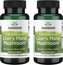 Swansonのフルスペクトラムライオンのマネのマッシュルーム - 脳の健康のサプリメントをサポートメモリ、フォーカス&クラリティ* - 5月 また、エイド免疫、心&消化の健康 - グルテンフリー&非GMO - 60カプセル(2パック)