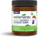 Wellements Organic Children's Elderberry Gummy | デイリーキッズ 免疫サポート グミ*、ビタミンC、亜鉛、USDA認定オーガニック、人工色なし | 2 年 + 60 カウント