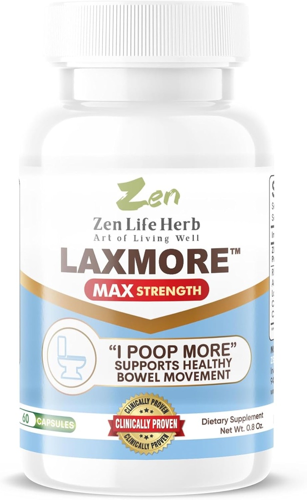 ZEN LIFE HERB LAXMORE I Poopより最高の強さ100%の自然な植物ベースの補足(60のカプセル)