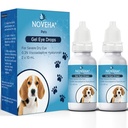 NOVEHA ペット ゲルの目の低下 0.3% 粘液ヒアルロン酸 | 重度の乾燥した目のための目の解決 - 長続きがする水和、ニュアンスを減らして下さい、膨脹及び乾燥 - 犬および猫のための目の潤滑油(2x10mL)