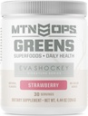 MTN OPS Eva Shockey Signature Series Super Greens Organic Super Foods Powder, Strawberry, 30 Servings, Strawberry, 4.4 Ounce