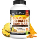 Bromelainの補足が付いているTurmeric Quercetin - 自然な余分強さの免疫および最高の吸収のためのBioPerineの黒のペッパーとの共同サポート-有機性TurmericのBromelainの補足の完全菜食主義者の金庫、非GMO