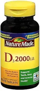 性質によって作られたビタミンD3 2000 IUは100 eaを錠剤にします(2のパック)