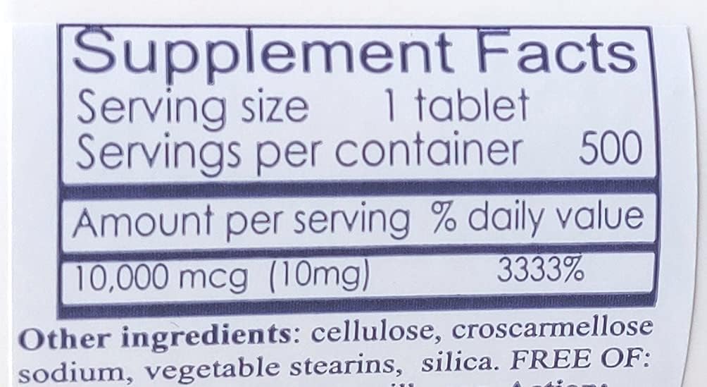 毛の成長、皮、強い釘、Biotin 10mg のための HealthyNaturally Biotin 10,000 mcg (500 のタブレット)