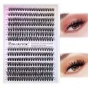 Pawotence Lash Clusters 280pcs Individual Lashes 30D 40D Cluster Eyelash Extensions 9-16mm Eyelash Clusters Lash Extensions for Self Application (30D&40D, 0.07D, 9-16mm)