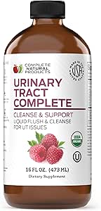 Complete Natural Urinary Tract Complete 12oz - Liquid Supplement for Urinary Tract Health with Organic Cranberry, D-Mannose, Beet Root, Fennel Seed, and Turmeric