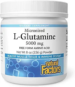 Natural Factors, Micronized L-Glutamine Drink Mix 5000 mg, Supports Muscles and Immune Function, 8 Oz