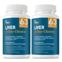 Dr. Tobias Liver 21 Day Cleanse、Solarplast、Artichoke Extract、ミルクアザミ、Dandelion Extract&消化酵素、63野菜カプセル、3日、パック2