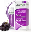 Aurora Nutrascience Mega-Liposomal Liquid Glutathione、Imme&Antioxidant Gut Health Support Supplement、750 mg / サービング、非GMO、砂糖フリー、10シングルサーブパケット
