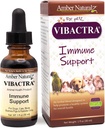 Amber NaturalZ Vibactra Immuneは、犬、猫、鳥、ギニア豚、およびウサギのためのハーブサプリメントをサポートします。 | ペットハーブブレンド 全身の健康 | 1液オンスグラスボトル | アメリカ製
