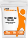 BulkSupplements.comビタミンD3パウダー - Cholecalciferol、5000 IU - グルテンフリー、50mg(ビタミンDの125mcg)、100g(3.5 oz)(パッケージ1)