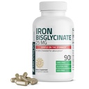 Bronsonの鉄のBisglycinateはStomach、サポート エネルギー及び健康な赤血球の生産-非便秘の方式-非GMO、90のベジタリアンのカプセルに与えます