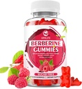 セイロンシナモン1500mg高効力Berberine Gmmies with Ceylon Cinnamon 免疫と代謝のサポート、砂糖無料、ラズベリー味 - 60カウント