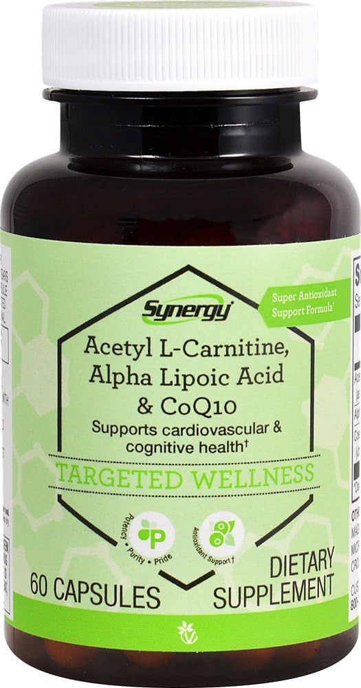 Vitacost CoQ10 +アルファリポ酸+アセチルLカルニチンHCl - 60カプセル