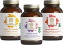 PURE SYNERGY MoodとAdrenal サポート バンドル | 有機サフラン エキスによるサポート サプリメント | USDA オーガニック ビタミン C | ビタミン B 複合体 食品全般 | GMO と ヴィーガン