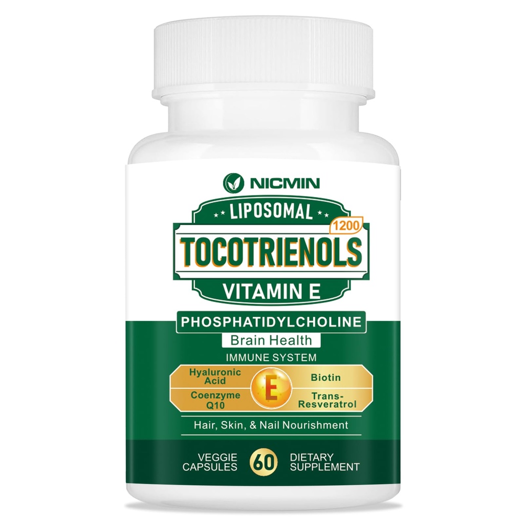 1200MG ビタミン E の tocotrienols の Phosphatidylcholine、95% のデルタtocotrienols および 5% の Gamma-tocotrienols、中心、頭脳機能 60 のカプセルのための高い吸収