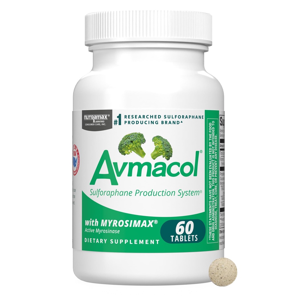 Nutramax Avmacol #1 研究開発ブランド、Nutramax Laboratories 消費者ケアサプリメント解毒、酸化防止サポートおよび全体的なウェルネス、60 錠
