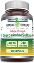 Amazing Formulas Glucosamine Sulfate 1000 mg Capsules Supplement | Non-GMO | Gluten Free | Made in USA (240 Count)