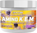 Evogen Amino K.E.M. - EAA&BCAAパウダーポンプ 加水器 | BCAAs アミノ酸サプリメント 血流、筋肉の成長、水和 | BlackBerry Lemonade | 30 サービング