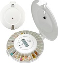 e-Pill MedTimeロック自動ピルディスペンサー - 24デイリーアラームを備えた安全で使いやすい薬用オーガナイザー - シニア、認知症、およびアルツハイマーのケアに最適 - ホワイトリド
