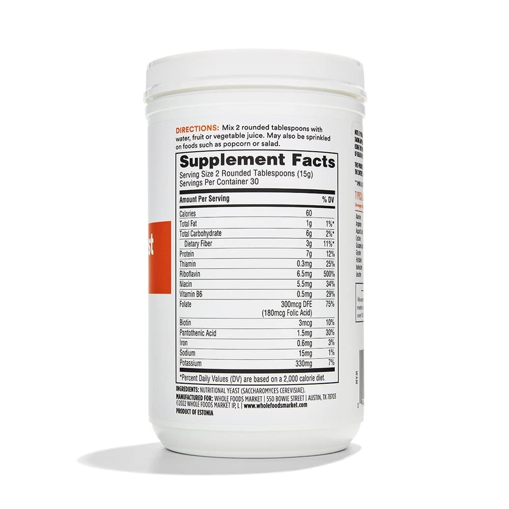 全食品市場、栄養酵母、15.9オンス(梱包2)による365