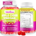 食欲抑制剤の補足|GLP-1機能をサポート|緑茶エキスのApple Cider Vinegar Gummies、脂肪バーナー、デトックスクレンジング、メタボリズム、エネルギー&消化の健康、60グミ
