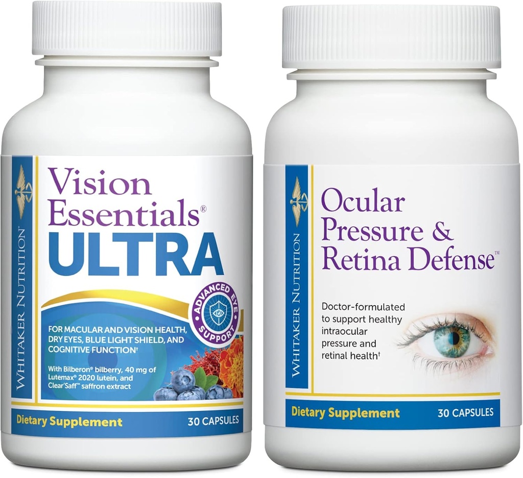 プレミアムアイヘルスバンドルは、ビジョンエッセンシャルULTRA for Macular & Retinal Health, Eye Strain, Ocular Pressure, Dry Eyes, Ocular Pressure & Retina Defense for Add Healthy Intraocular Intraocular