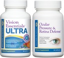 プレミアムアイヘルスバンドルは、ビジョンエッセンシャルULTRA for Macular & Retinal Health, Eye Strain, Ocular Pressure, Dry Eyes, Ocular Pressure & Retina Defense for Add Healthy Intraocular Intraocular