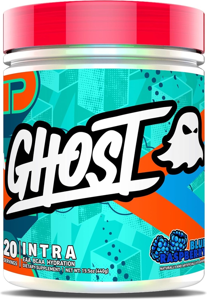 GHOST Intraのワークアウトの粉、青いラズベリー- BCAAs、及びAAAsのNootropics及び水和 - 精巣及び支柱の鎖のアミノ酸、サポート筋肉回復及び焦点-前、Intra及びポストのワークアウトの粉