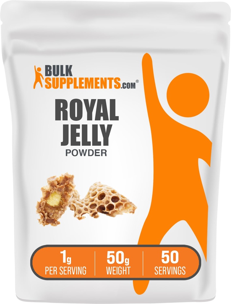 BulkSupplements.com ロイヤルゼリーパウダー - ロイヤルゼリーサプリメント、免疫サポート用 - グルテンフリー、1g/サービング、50g(1.8オンス)(パッケージ1)