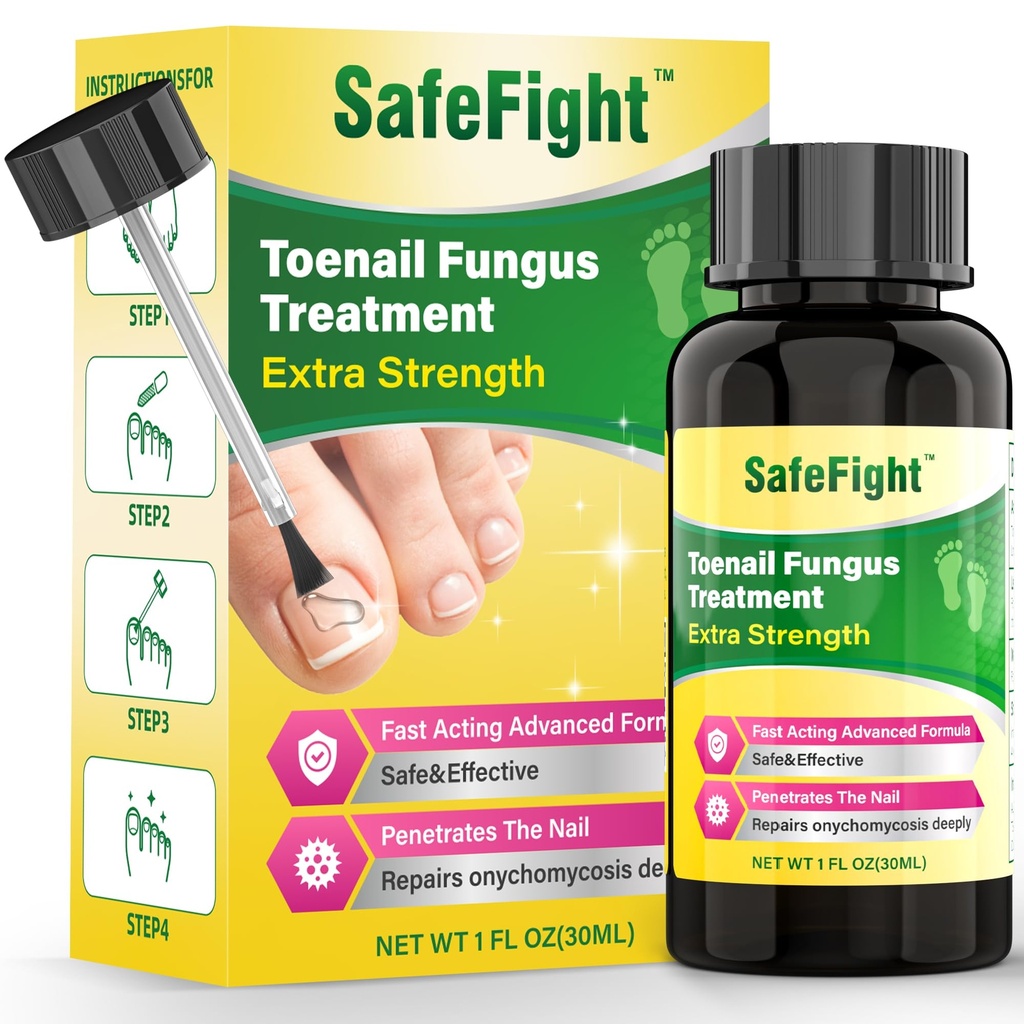 Toenail Fungus Treatment with 25% Undecylenic Acid & Terbinafine, SafeFight Nail Repair Solution for Fungi Nail, Toenail Fungus Treatment Extra Strength Nail Repair for Fungi Nail