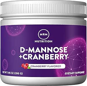 MRM Nutrition D-Mannose + Cranberry | Cranberry Flavored | Urinary Tract + Bladder Health | Low-Sugar | Gluten Free + Vegan | 40 Servings