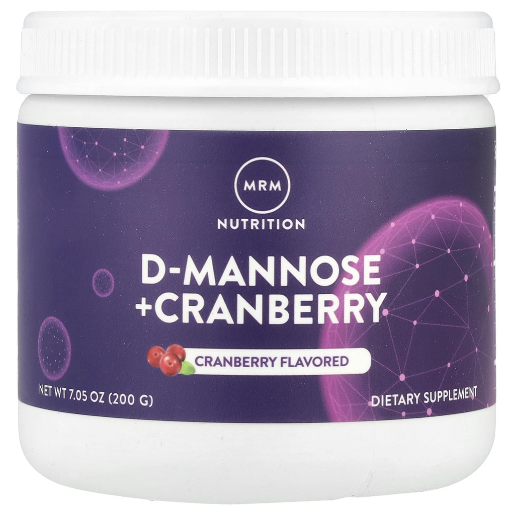 MRM栄養 D-Mannose + クランベリー | クランベリー風味 | 尿路 + 膀胱の健康 | 低砂糖 | グルテンフリー + ビーガン | 40 サービング
