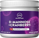 MRM Nutrition D-Mannose + Cranberry | Cranberry Flavored | Urinary Tract + Bladder Health | Low-Sugar | Gluten Free + Vegan | 40 Servings