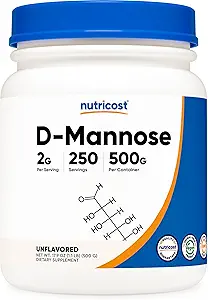 Nutricost D-Mannoseパウダー500グラム(250サービング) - ビーガン、非GMOおよびグルテンフリー
