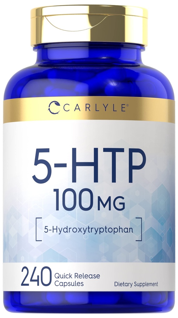 カルライル5HTP | 100mg | 240カプセル | 5 ハイドロクストファン | 非GMO&グルテンフリーサプリメント