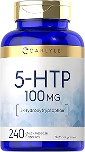 カルライル5HTP | 100mg | 240カプセル | 5 ハイドロクストファン | 非GMO&グルテンフリーサプリメント