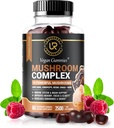 きのこのグミー | 10 のきのこの補足- 2500mg - トルコの尾、チャガ、Reishi、Codyceps 及びライオンのマネの有機のきのこのエキス、焦点、記憶、明快さ、エネルギーのための向知性の頭脳のブースター  60ct