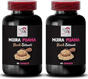 ライフスタイルサポート - MUIRA PUAMA BARK EXTRACT - 強度サポート、バランスの取れたパワーサージ、ハーブ目覚め、植物シナジーエネルギー、エネルギーオプティマイザ、燃料源2ボトル120カプセル