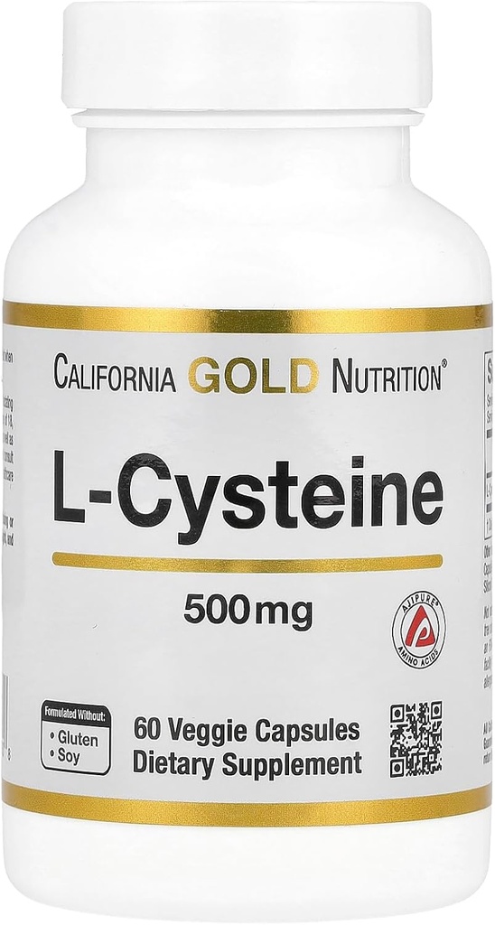 カリフォルニアゴールド栄養L-Cysteine、AjiPure®、500mg、60ベジギーカプセル