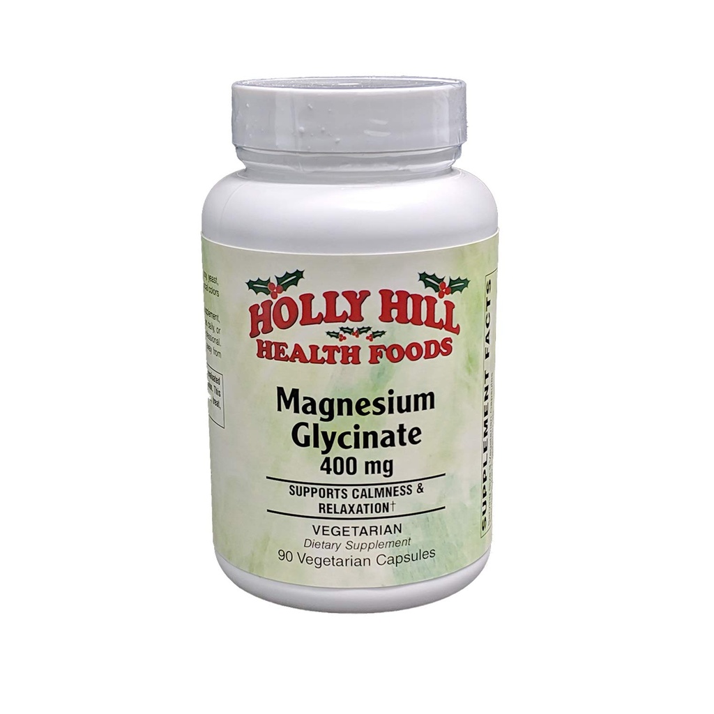 hollyの丘の健康の食糧マグネシウムのGlycinate 400mgの90のベジタリアンのカプセル