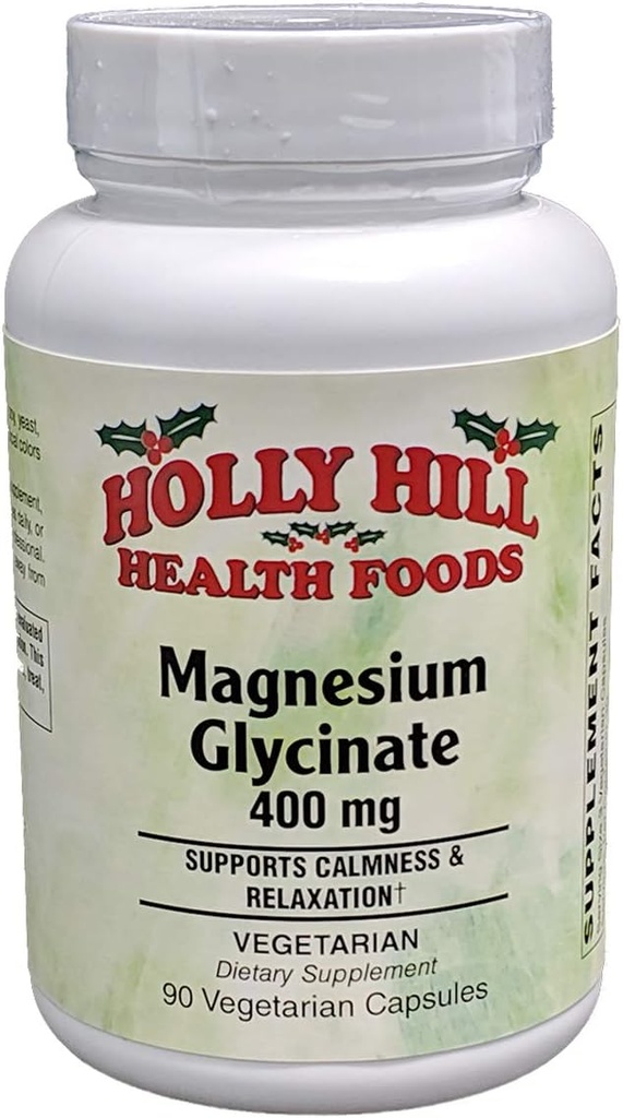 hollyの丘の健康の食糧マグネシウムのGlycinate 400mgの90のベジタリアンのカプセル