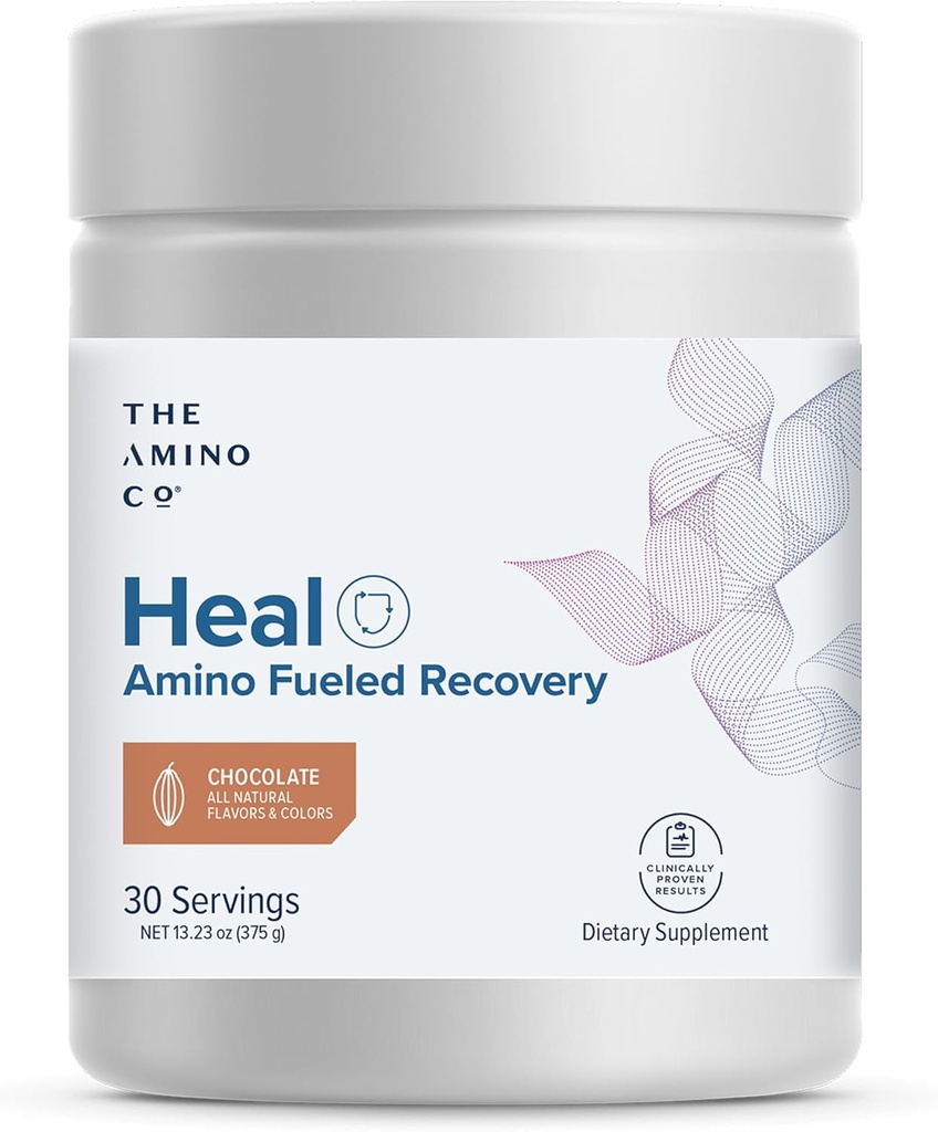 アミノCo. - Heal - 純粋なEaaaのアミノ酸の方式のポストのワークアウトの回復飲み物 - 効率的な筋肉修理のためのクレアチンの Monohydrateの粉、ビーガン、チョコレート味- 13.23oz.